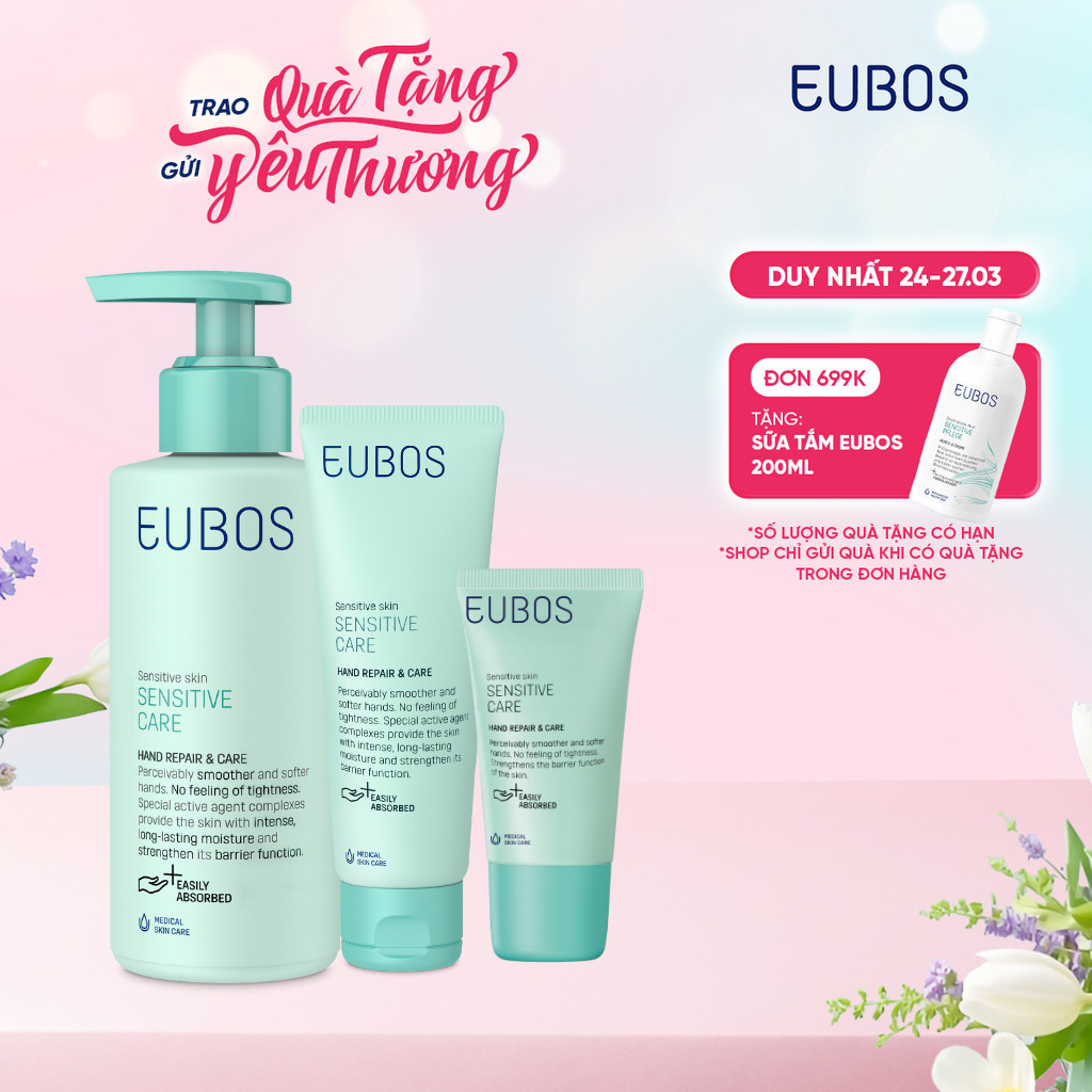 Kem Dưỡng Da Tay và Móng Bơ Hạt Mỡ EUBOS Giúp Dưỡng Da Mềm Mịn Và Dưỡng Móng Chắc Khỏe