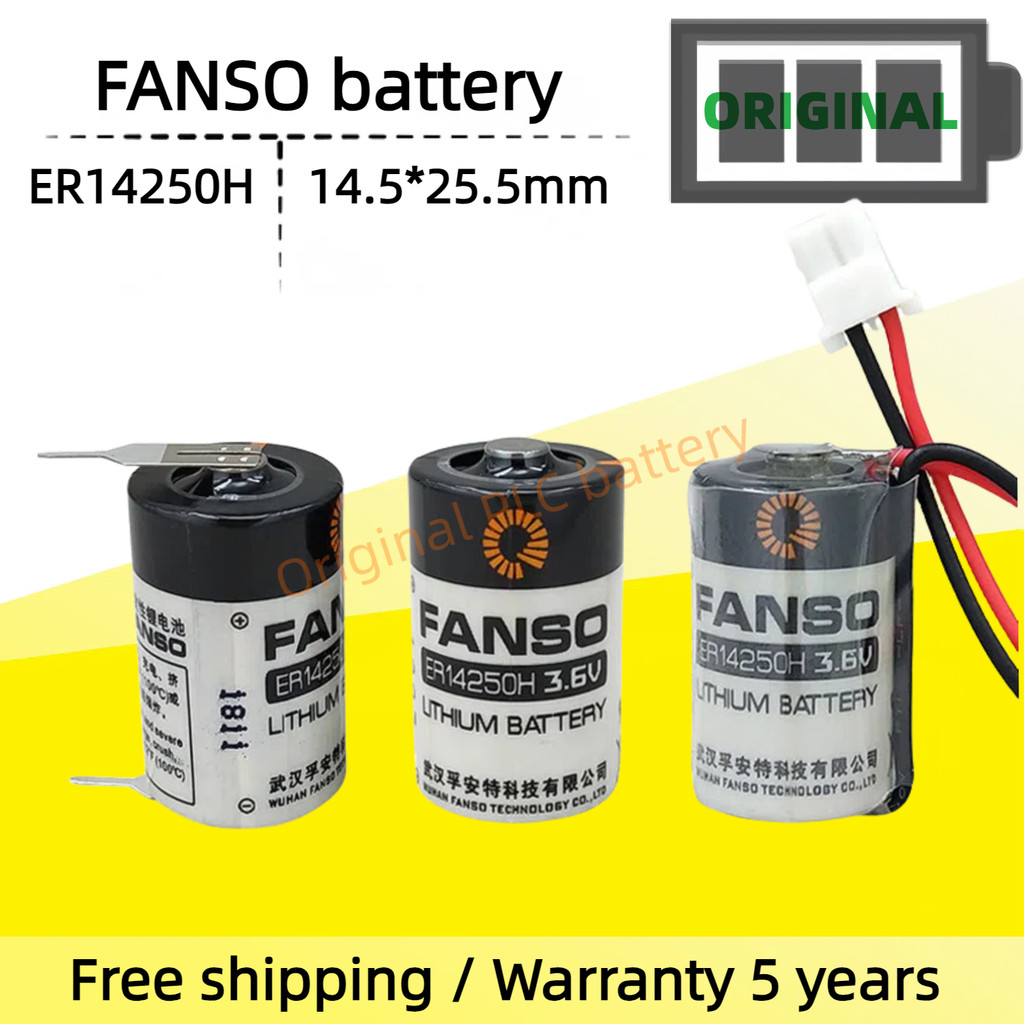 FANSO ER14250H pin Lập trình viên PLC 3.6V Pin Lithium 1 / 2AA Dụng cụ Pin LS14250 Mới Mới