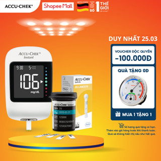 [Combo Đơn Giản] Máy Đo Đường Huyết ACCU-CHEK Instant Kèm Hộp 25 Que Thử & 25 Kim Lấy Máu SoftClix
