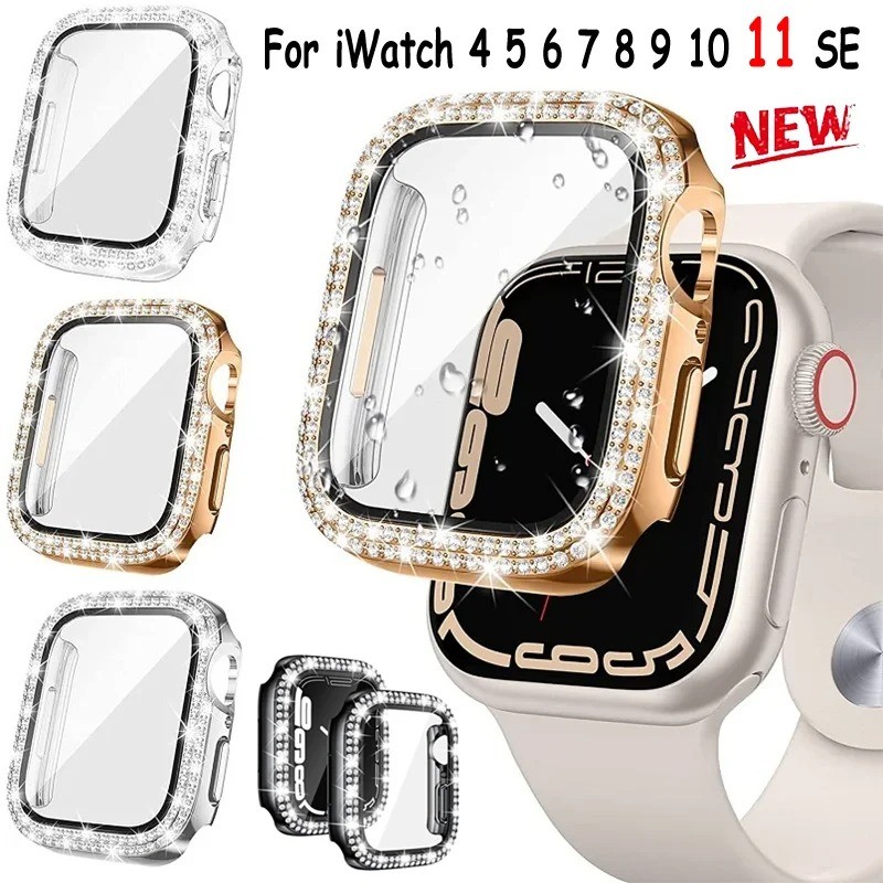 Dành Cho Apple Watch ultra3 ultra2 ultra Diamond Ốp Lưng + Màn Hình Kính Cường Lực Cho Apple Watch U
