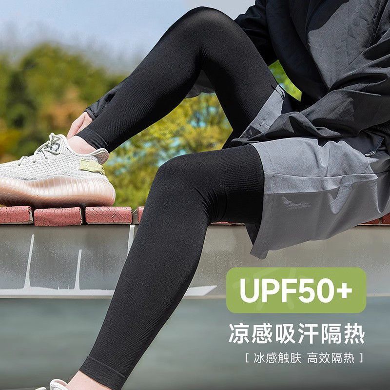 Chống Nắng Chân Bao Nam Ngoài Trời Đi Xe Đạp Chạy Đầu Gối Thể Thao Băng Lụa Chân Tay Quần Lót Chân M