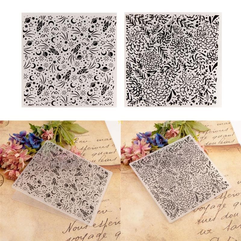 Yu Uneven Dập Nổi Thư Mục Hoa Dập Nổi In Kẹp Mẫu Thêu Sò