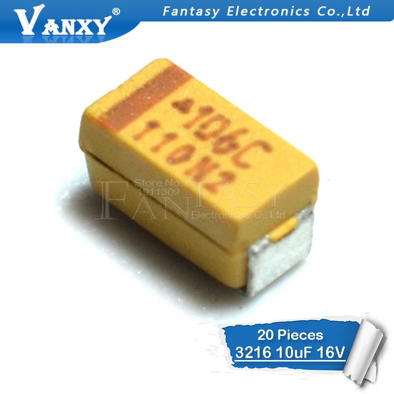 20 chiếc A 3216 10uF 10V 106 106 106C SMD tụ điện