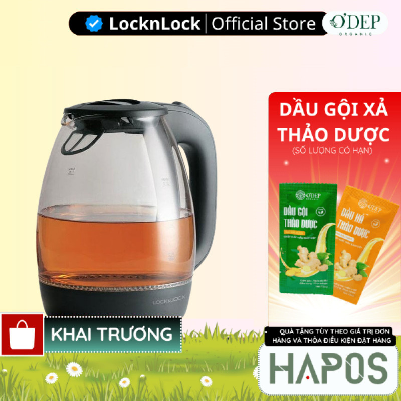 Ấm đun nước siêu tốc LocknLock 1.7L 1850W - Chính hãng  EJK432 - HAPOS LBE