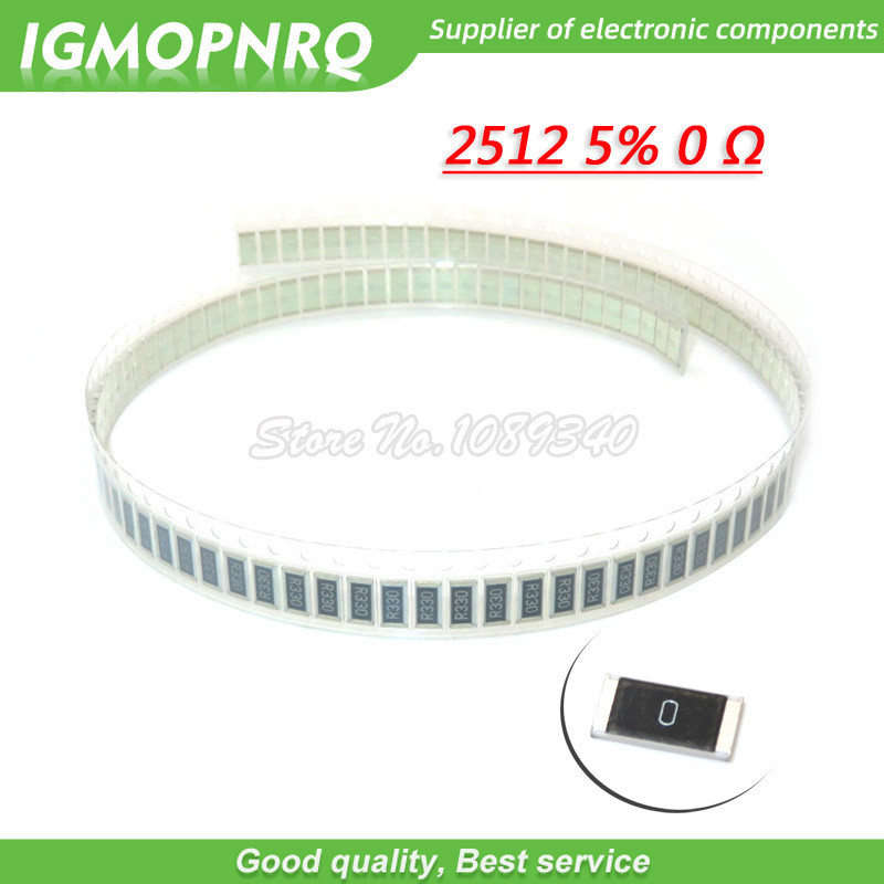 50 chiếc 2512 Điện trở SMD 5% 0 ohm 1W 0R GMOPNRQ