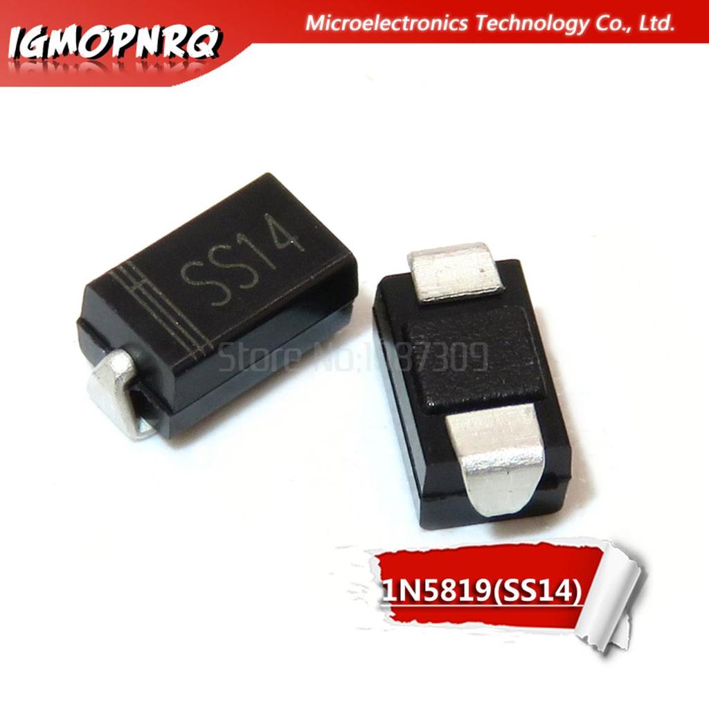 100 chiếc sma 1N5819 SMD diode ss14 IN5819 1A 40V do-214ac Schottky