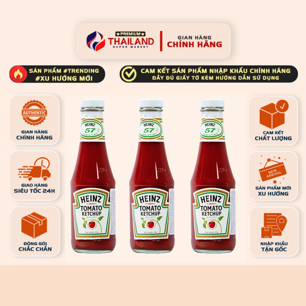 [NHẬP MỸ] Tương Cà Heinz 300g – Heinz Tomato Ketchup Không Chất Bảo Quản