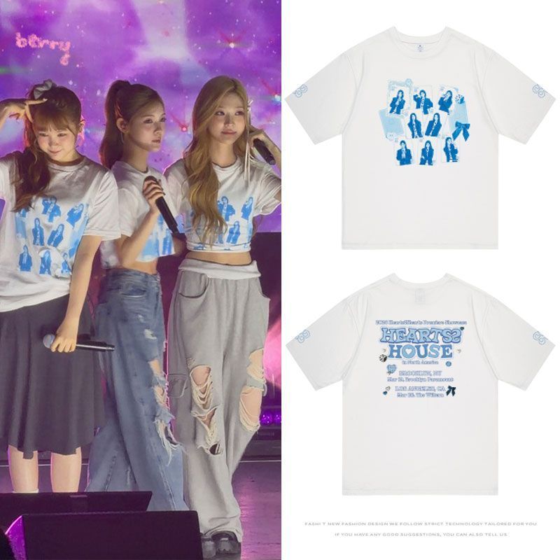 Sản phẩm Hearts2Hearts North American Concert Hearts2Home - Áo thun ngắn tay phong cách thời thượng