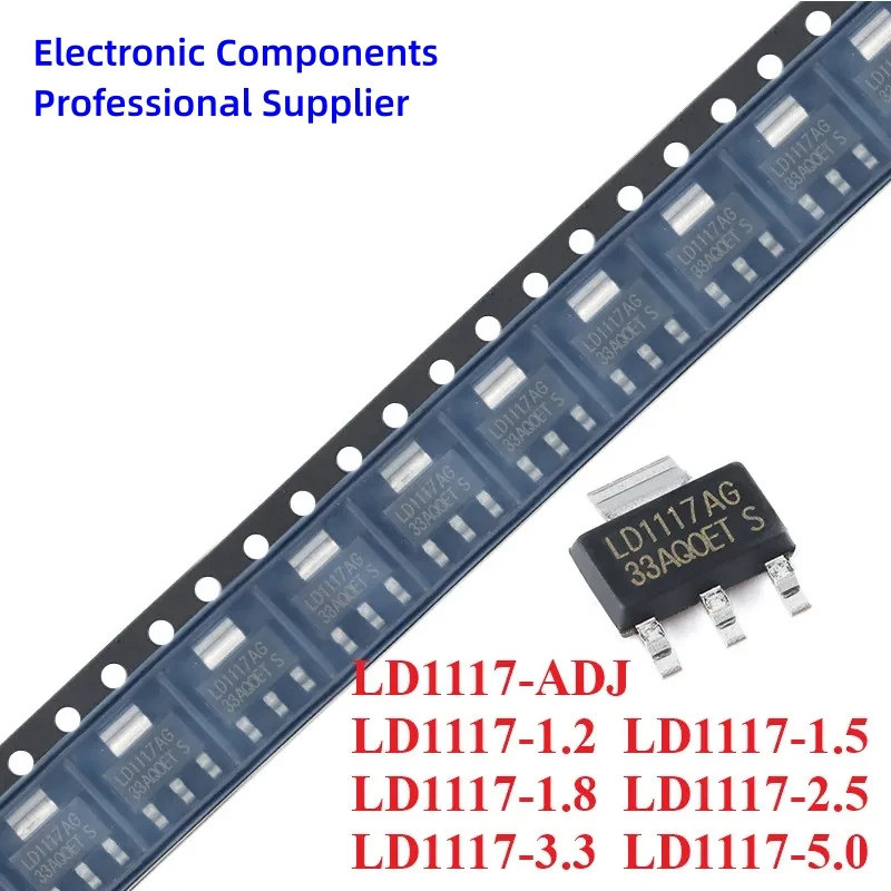 5 chiếc LD1117 LD1117AG 1.2V / 1.5V / 1.8V / 2.5V / 3.3V / 5.0V 1A LD1117-1.2 LD1117-1.8 LD1117-3.3 