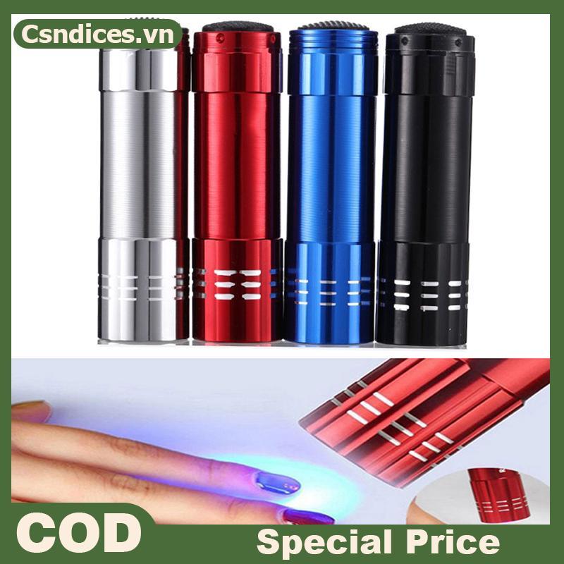 Csndices Nail Droger Mini 9 Led Verlichting Zaklamp Uv Lamp Draagbare Nail Gel Lamp VN