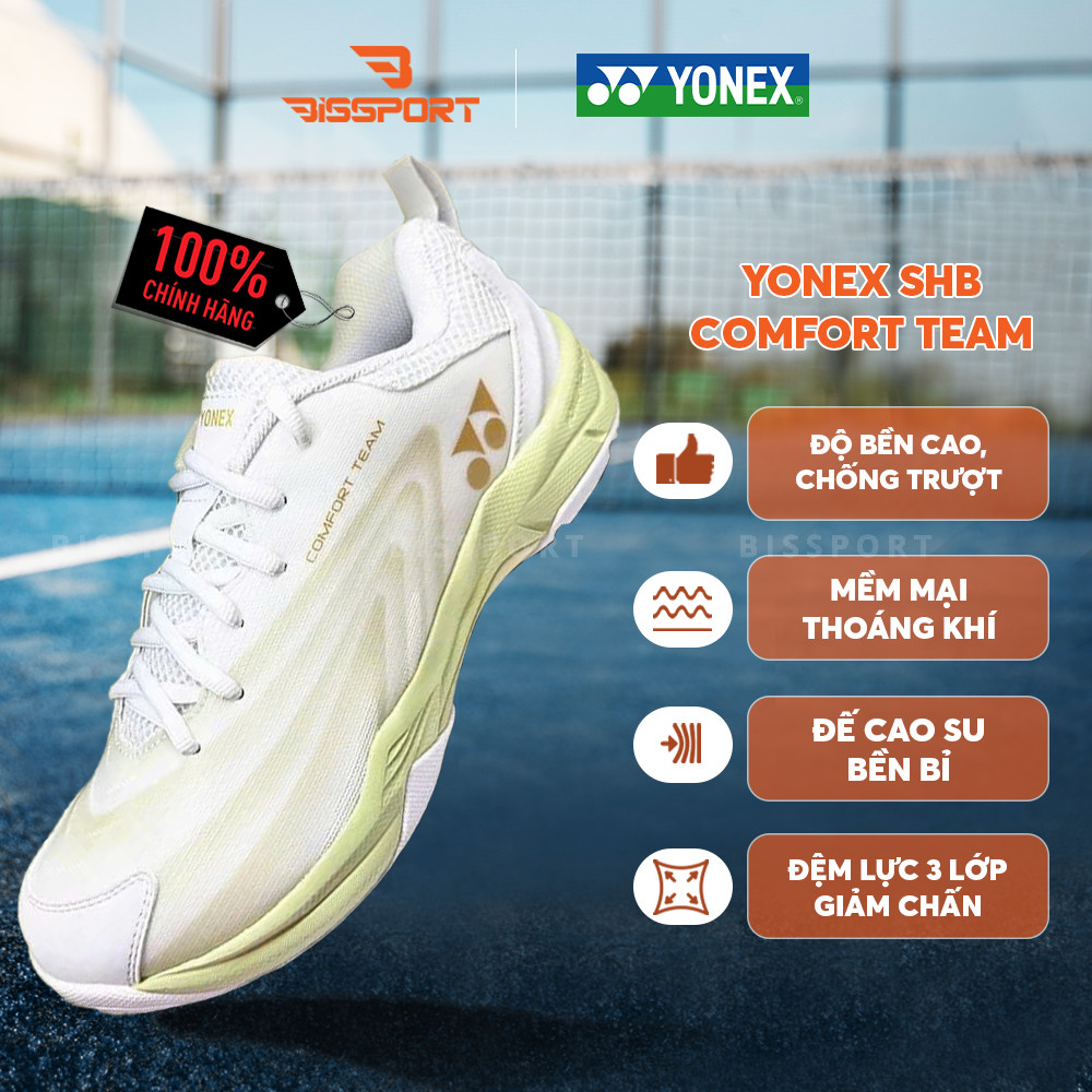 Giày Cầu Lông Yonex SHB COMFORT TEAM Chính Hãng - Trắng Xanh Matcha - Êm - Di Chuyển Nhẹ Nhàng - Bền