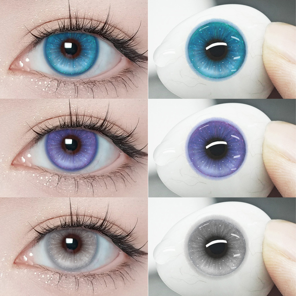 JeweLens 1 cặp Ống kính tiếp xúc màu Cosplay để trang điểm mắt