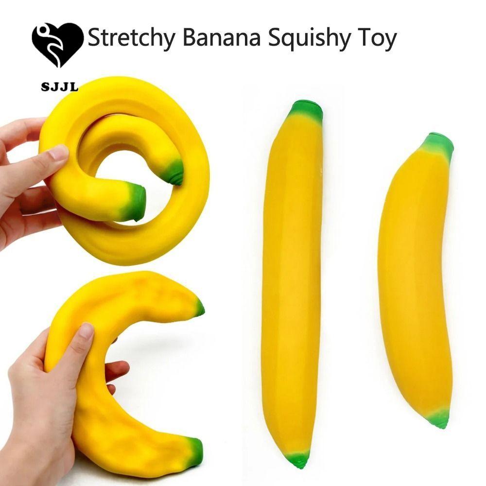 SJJL Chuối Bóp Đồ Chơi, Chuối Co Giãn Chậm Đồ Chơi, Mô Phỏng Thực Phẩm Chơi Đàn Hồi Biểu Hiện Dễ Thư