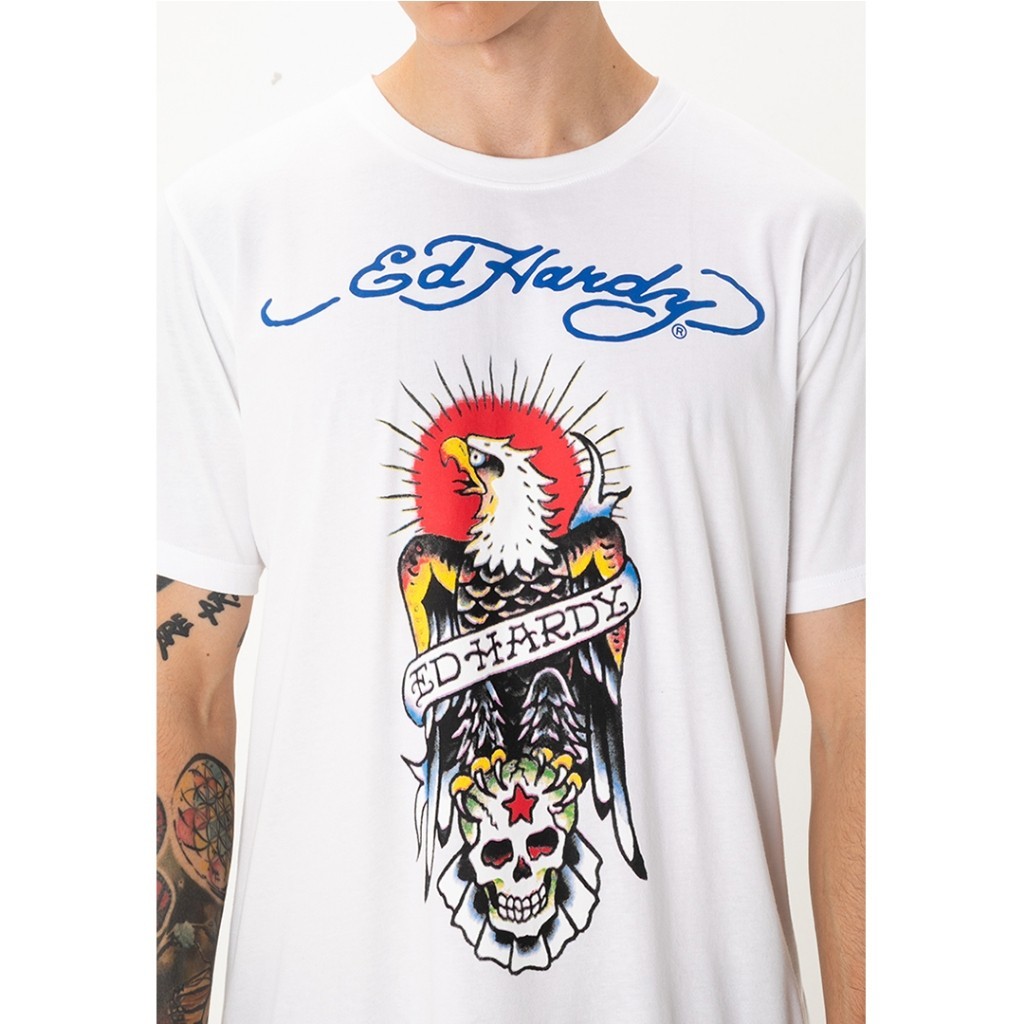 Áo Thun Ed Hardy Eagle Skull Cotton Nguyên Chất - Regular Fit