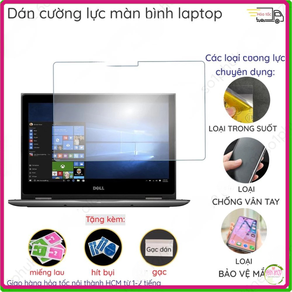 Dán cường lực màn hình dành cho Dell Inspiron 13 5378 5379 5368 5330 5320 13.3 inch nano trong, nhám