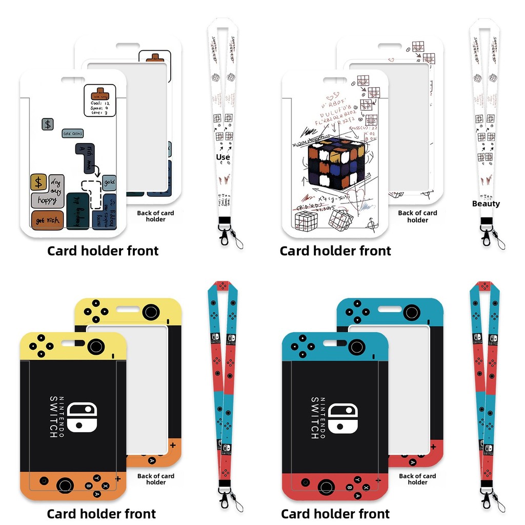 Hộp đựng thẻ Magic Cube Thẻ bữa ăn học sinh Ins ID Bảo vệ thẻ trường Trò chơi Cube Cặp đôi Móc khóa 