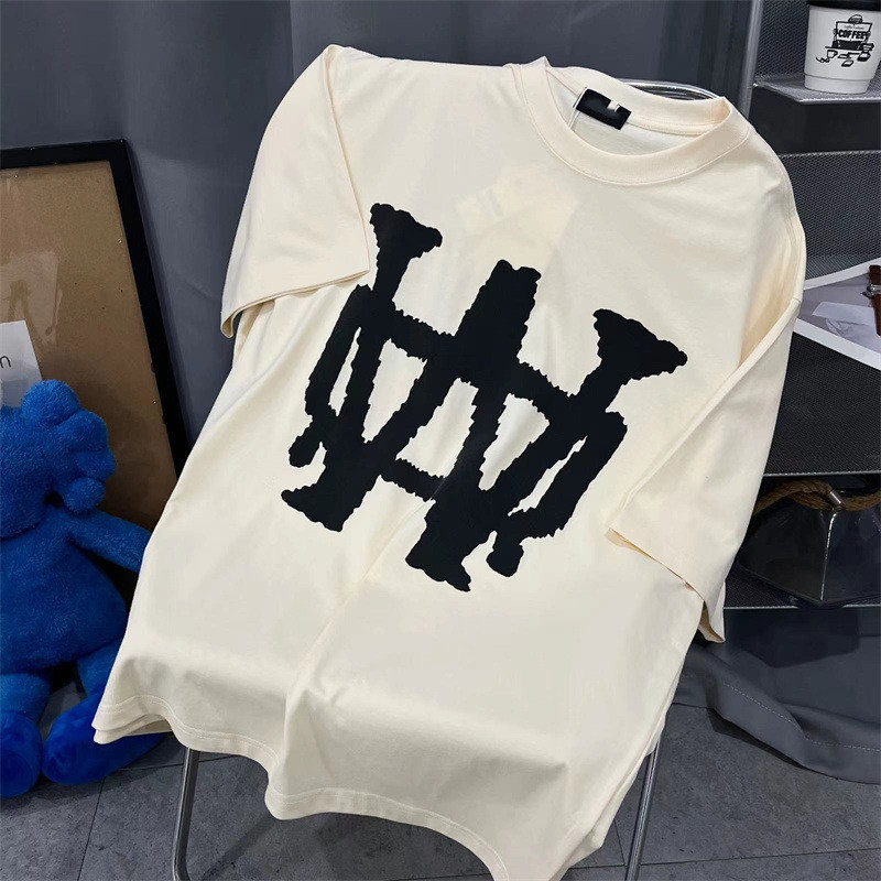 49KX welldone Large LOGO Letter Print Loose Short Sleeve Couple T Summer Short Sleeve T-Shirt