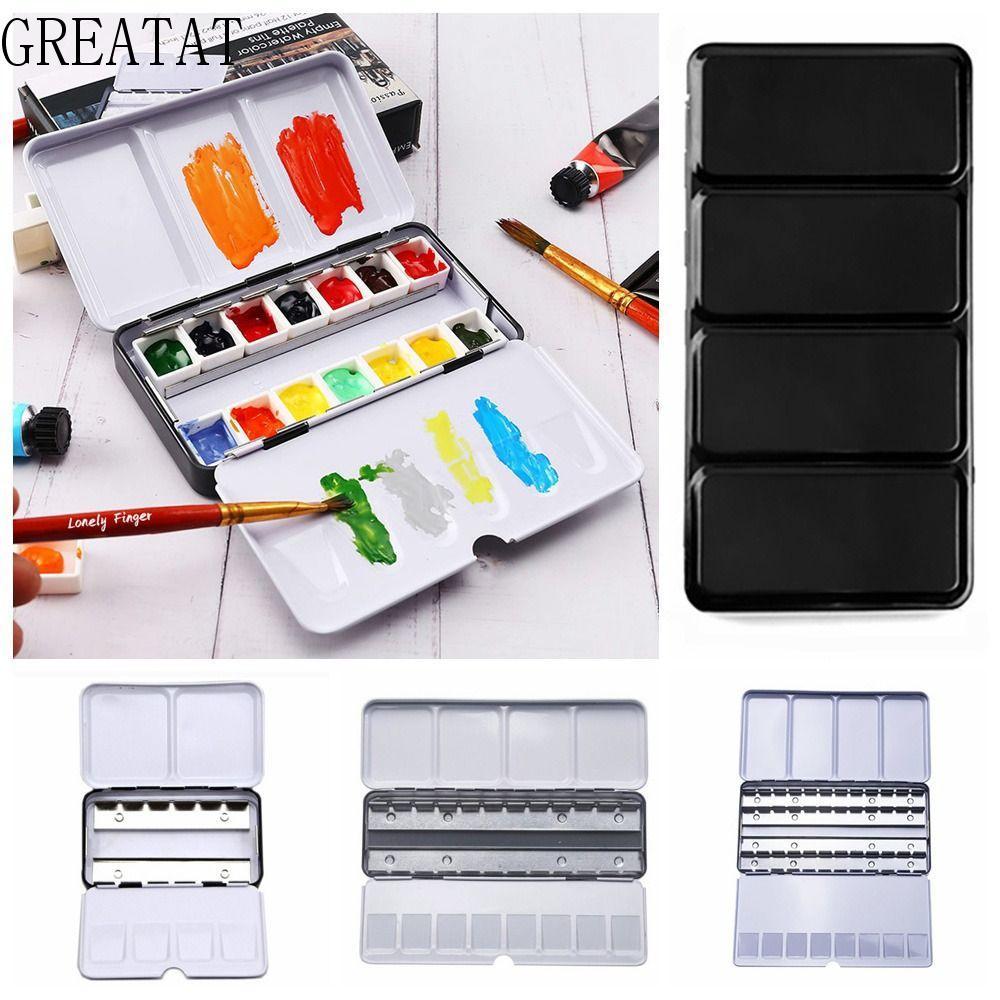 GREAT Pigment Box Flip Cover Dụng cụ vẽ sáng tạo Lưu trữ màu nước