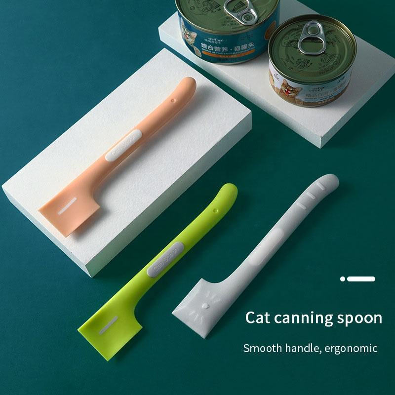 Thú Cưng Mèo Có Thể Thìa Mèo Paw Hình Hộp Dụng Cụ Mở Thức Ăn Ướt Paw Thìa Khuấy Xẻng Mèo Có Thể Thìa