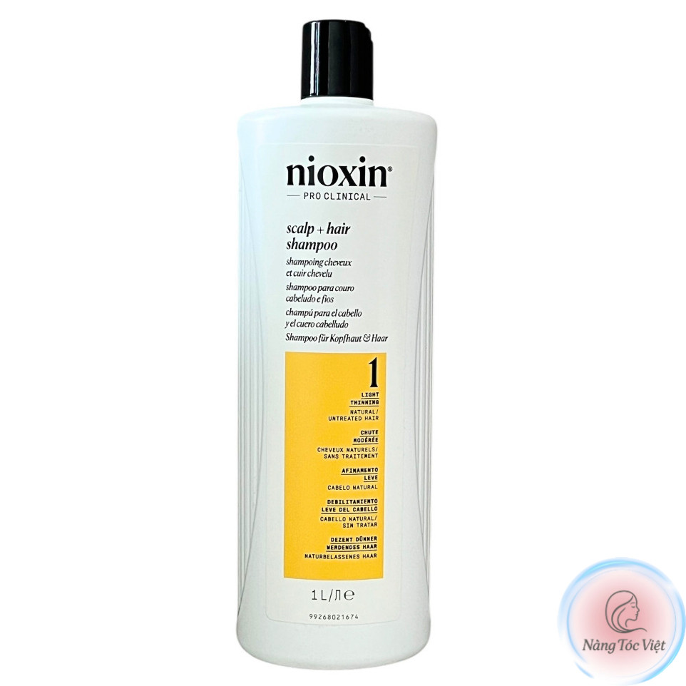 [NTV] Dầu gội chống rụng, kích thích mọc tóc Nioxin System 1 Shampoo 1000ml