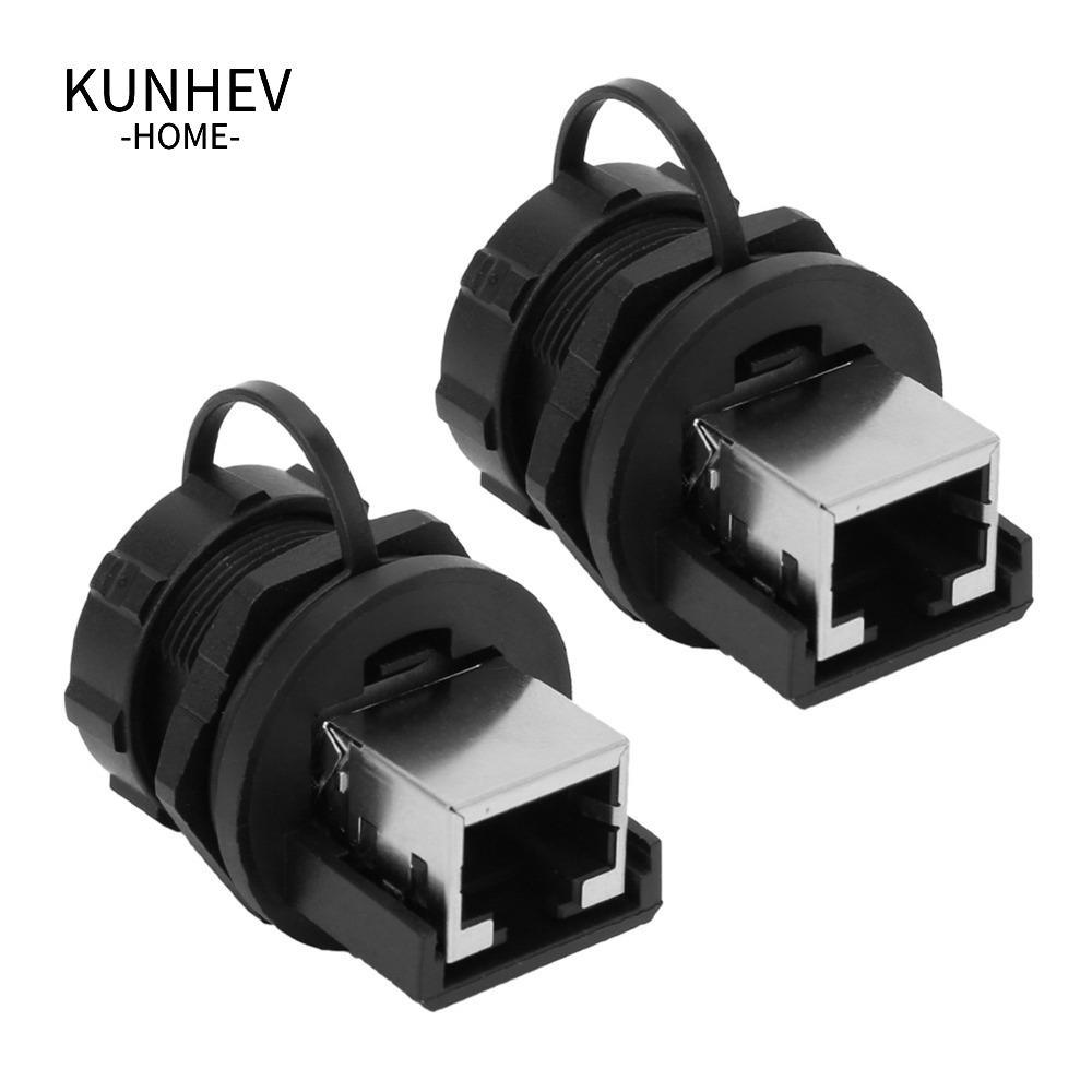 KUNHEV Đầu nối RJ45 2 CÁI KUNHEV, Bộ chuyển đổi IP67 RJ45 chống nước, RJ45-180 bền° Môi trường khắc 