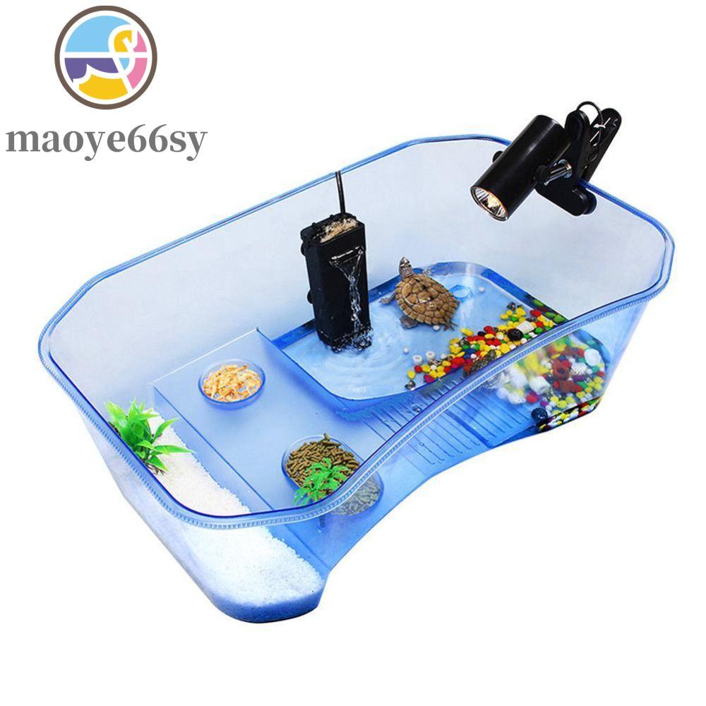 MAOYE66SY Rùa Vivarium Box, Basking Ramp Water Land Dual Use Turtle Aquarium, Rùa Môi Trường Sống Vu