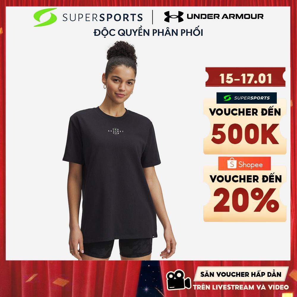 Áo Thun Nữ Under Armour Project Rock Campus - Đen - 1389717-001