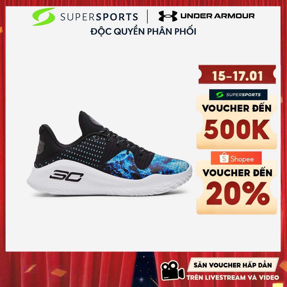 Giày Bóng Rổ Unisex Under Armour Curry 4 Low Flotro Dw - Đen  - 3028115-001