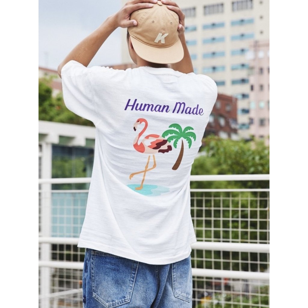 ÁO THUN FLAMINGO NGƯỜI MADE FLAMINGO Slub Cotton Pocket Tay Ngắn ÁO THUN