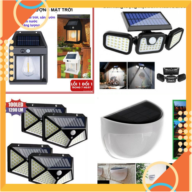 [FREESHIP] ĐÈN GẮN TƯỜNG NĂNG LƯỢNG MẶT TRỜI 6/74/100 LED, BK-888. KT-666
