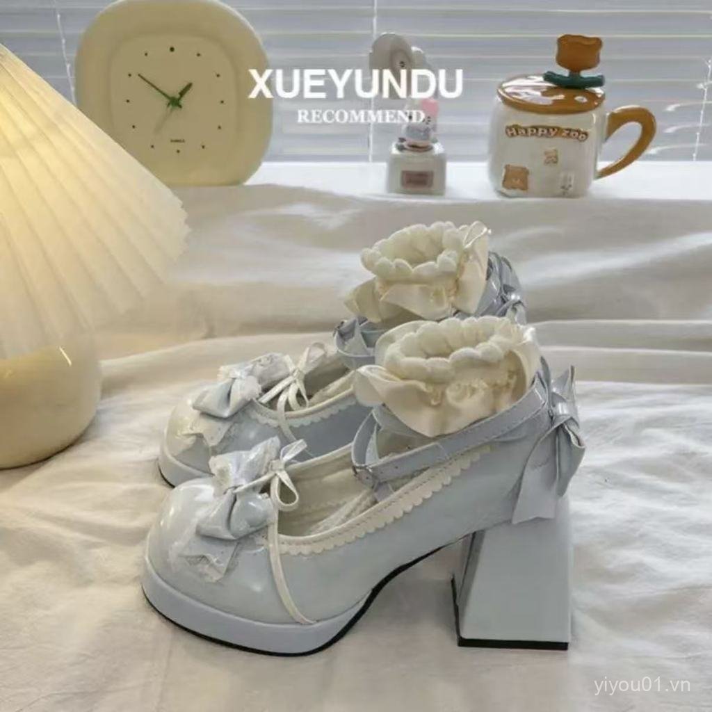 2025 Phong Cách Mới ~ Giày Cao Gót Mary Jane 9cm [Cuff Party 2.0] Giày lo lo lo lo chính hãng