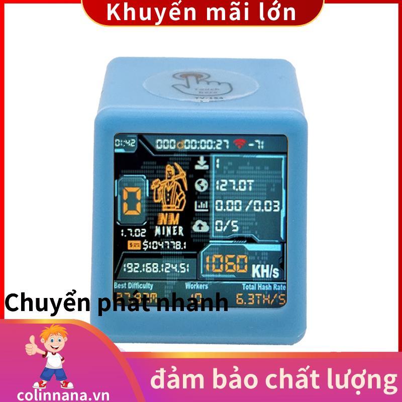BTC Solo Miner Máy tính NerdSmart TV Hashrate 1060KH / S ESP32 Quà tặng tại nhà Đồng hồ để bàn im lặ