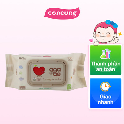 Khăn ướt chiết xuất tự nhiên Aga-ae, 100 tờ