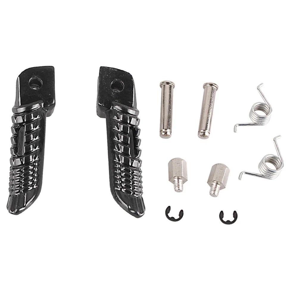 1 Màu Đen Xe Máy Phía Trước Chân Chốt Footpeg Cho Suzuki GSXR 600 750 1000 2001-2012 GSXR600 GSXR750