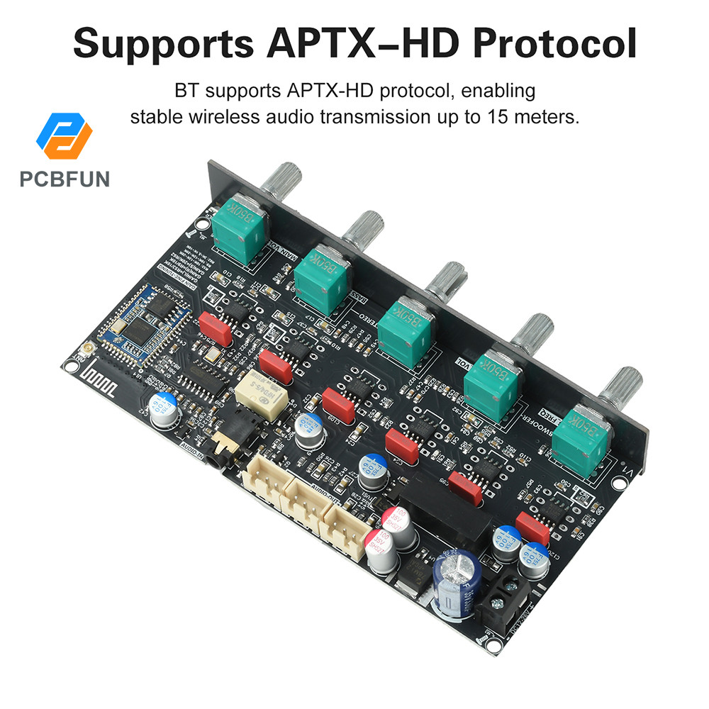 Pcbfun DC 12-26V ZK-PRO2 Fever Pre Stage Tone Board Loa siêu trầm 2.1 kênh với giải mã Bt vượt cao Q