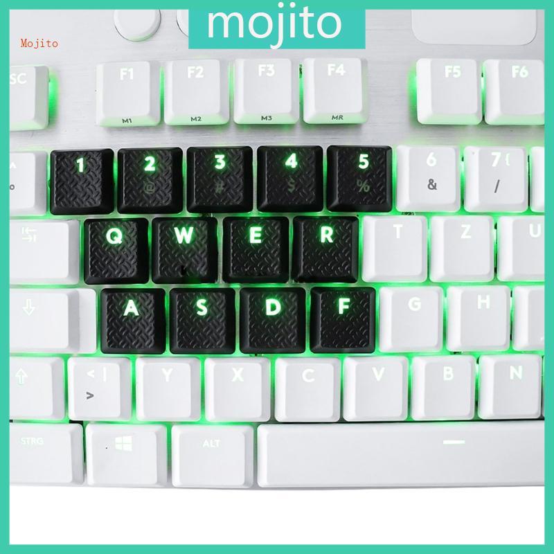 Mojito Chỉ Keycap Sợi Carbon Keycap 13 Chiếc Kết Cấu Chống Trơn Trượt Keycaps Cho G915 G813 G815 G913 TKL Bàn Phím Cấu Hình Thấp