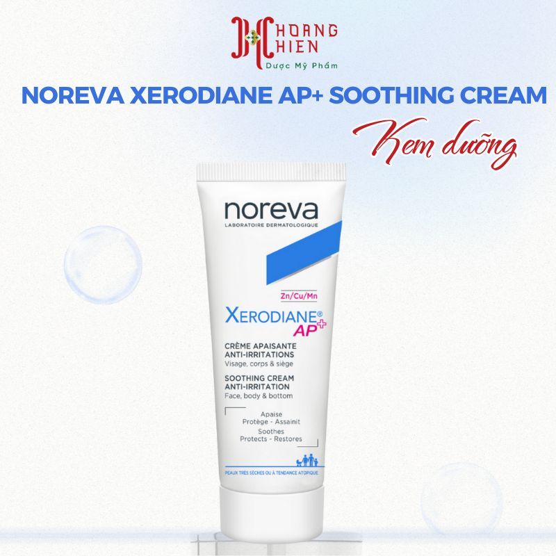 Kem Dưỡng Ẩm, Giảm Kích Ứng Tức Thì Cho Da Mặt Và Cơ Thể Noreva Xerodiane AP+ Soothing Cream