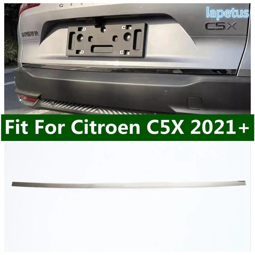 Chrome Phía Sau Thân Xe Có Dấu Nắp Cổng Đuôi Viền Sau Boot Cửa Sọc Miếng Dán Viền Phù Hợp Cho Citroe
