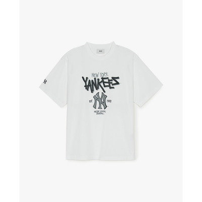 MLB - Áo thun unisex cổ tròn tay ngắn Basic Street Big Logo_3ATSB0553-50WHS