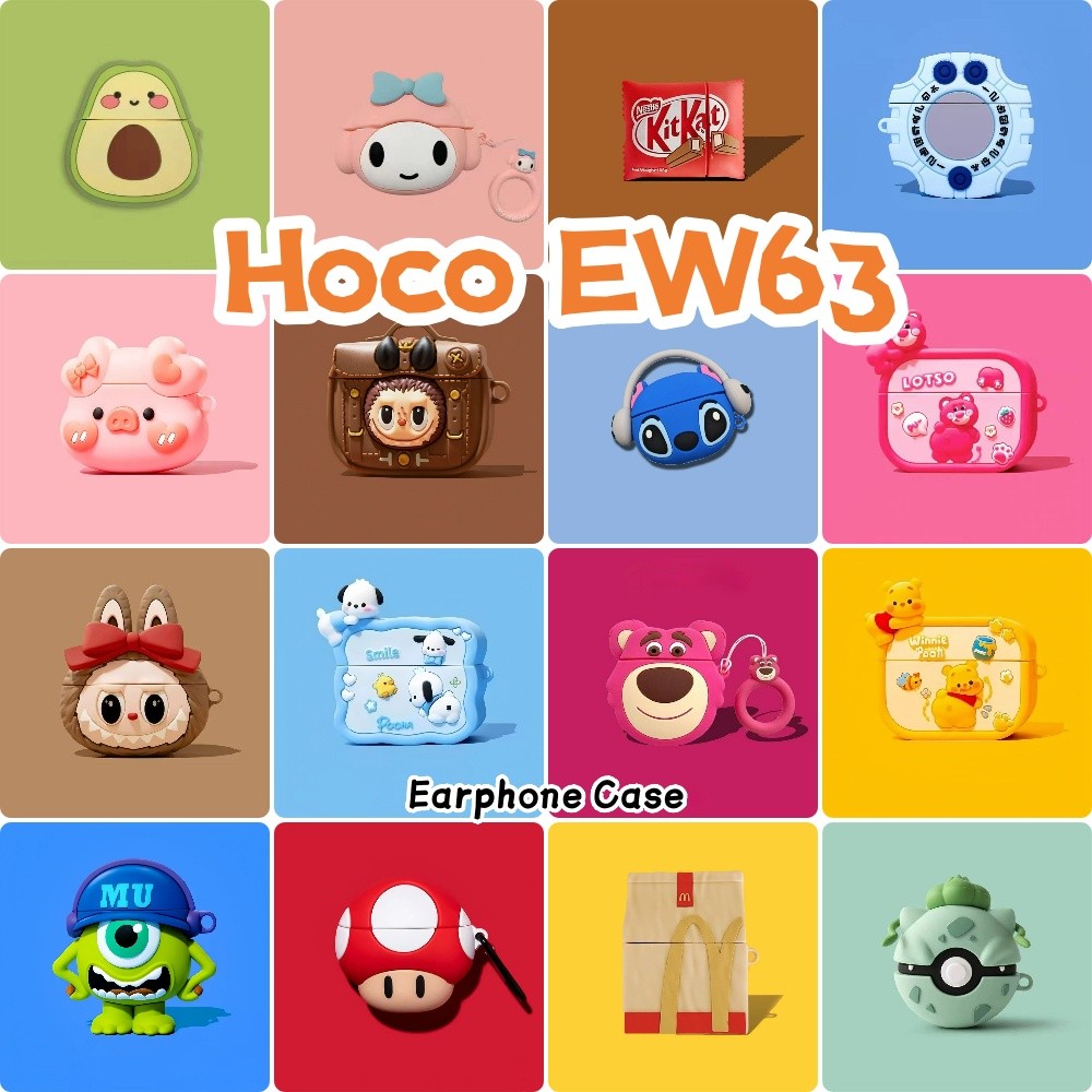 [Còn hàng] Dành cho vỏ Hoco EW63 Vỏ silicon mềm Phim hoạt hình sáng tạo Vỏ tai nghe NO.5