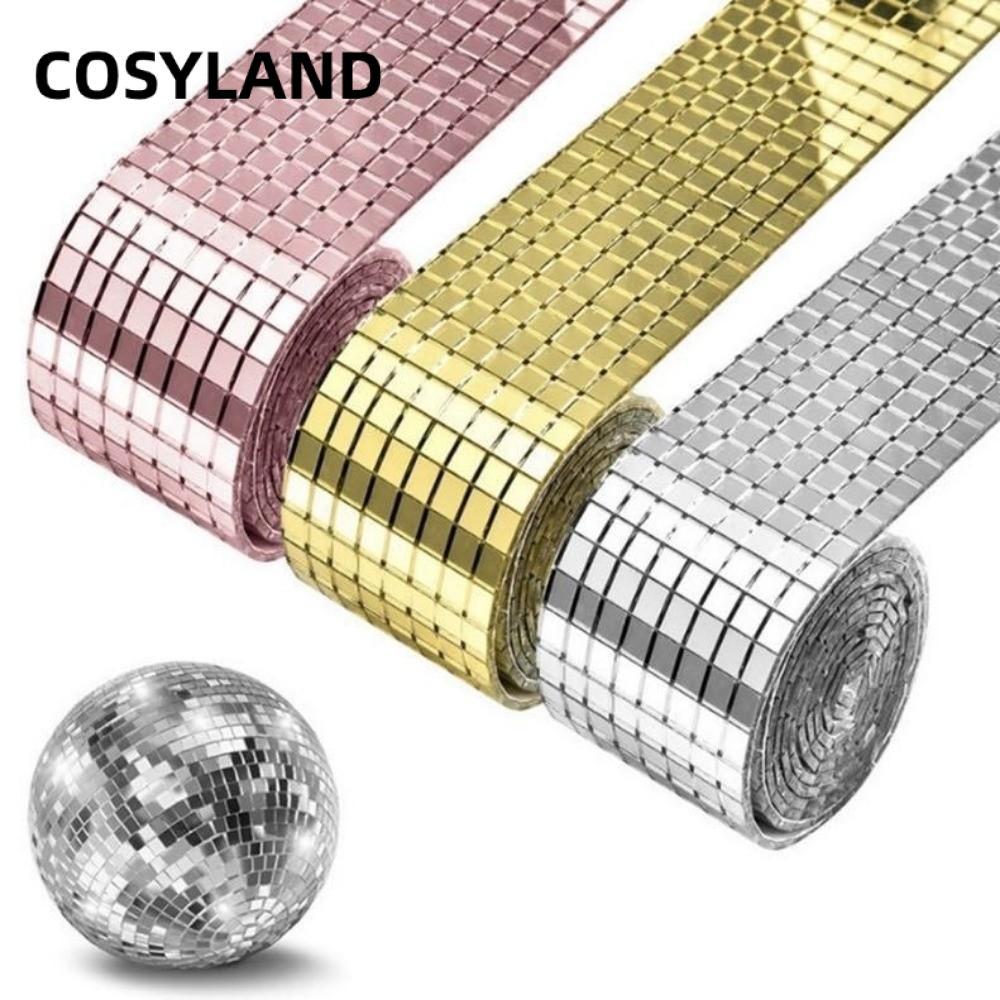 Nhãn dán gương bóng vũ trường COSYLAND, Gương gạch khảm vuông thủ công, Gương tường nền kính tự dính