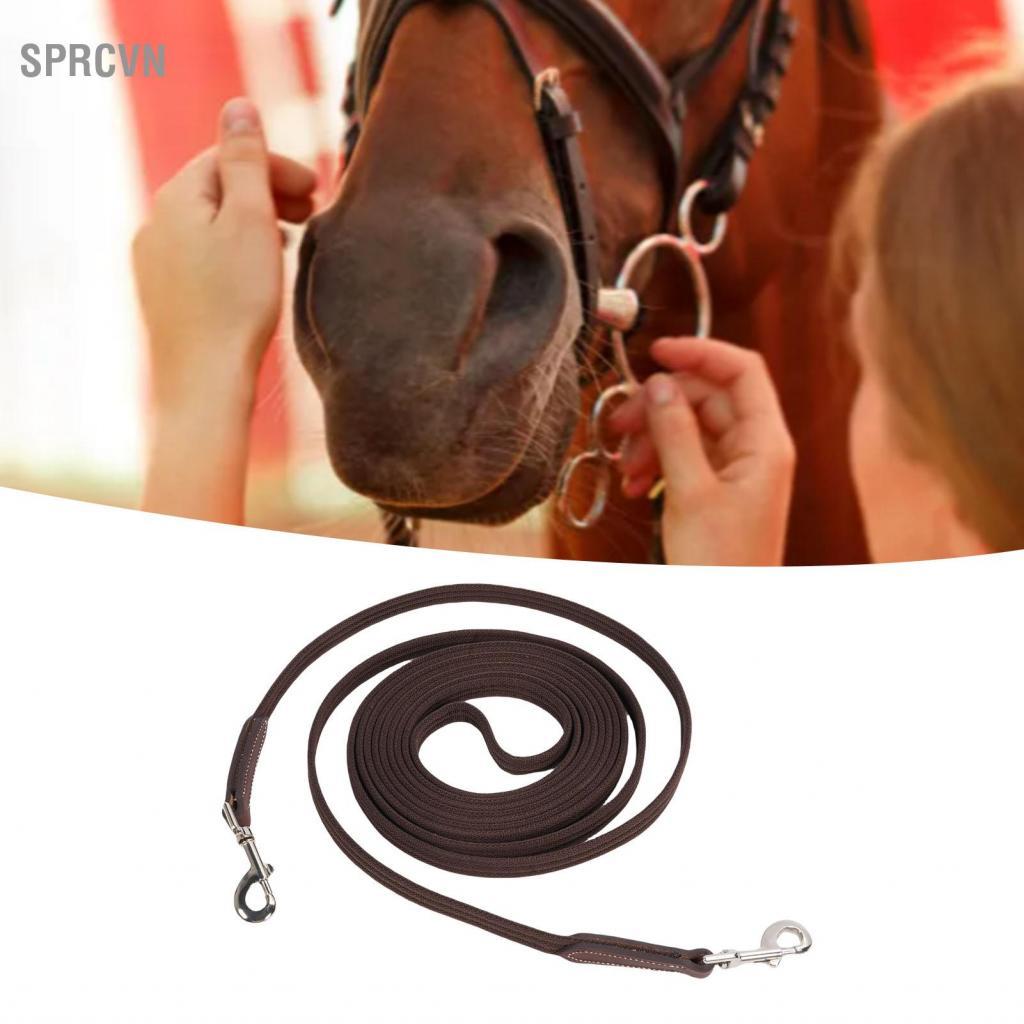 Sprcvn Mingzhe Horse Lunge Line Dây huấn luyện cầm nắm thoải mái Màu nâu