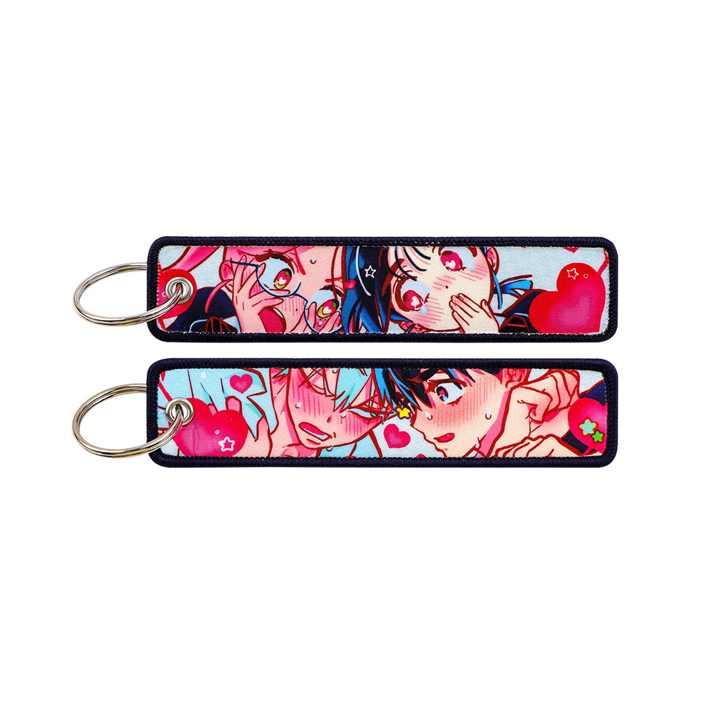 Anime BL Dây Móc Khóa Hoạt Hình Dễ Thương In Vải Móc Khóa Cho Ba Lô & Móc Khóa Quà Tặng