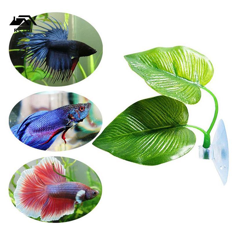 < RcTlB > Betta Fish Rest Aquarium Leaf Plants Trang trí Spawning Cây trang trí Betta Fish Play Rela