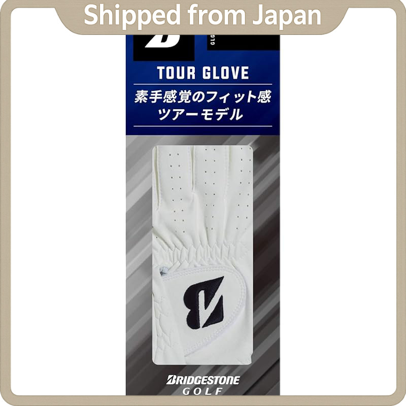 Bridgestone TOUR GLOVE GLG12 Men's Golf Glove - White, 24cm