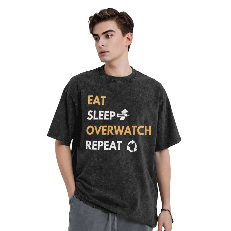 Overwatch 2 Ăn Ngủ Áo Thun Cotton 2026 Thường Ngày Cho Cặp Đôi Họa Tiết Cơ Bản Y2k Ins Style Y2k