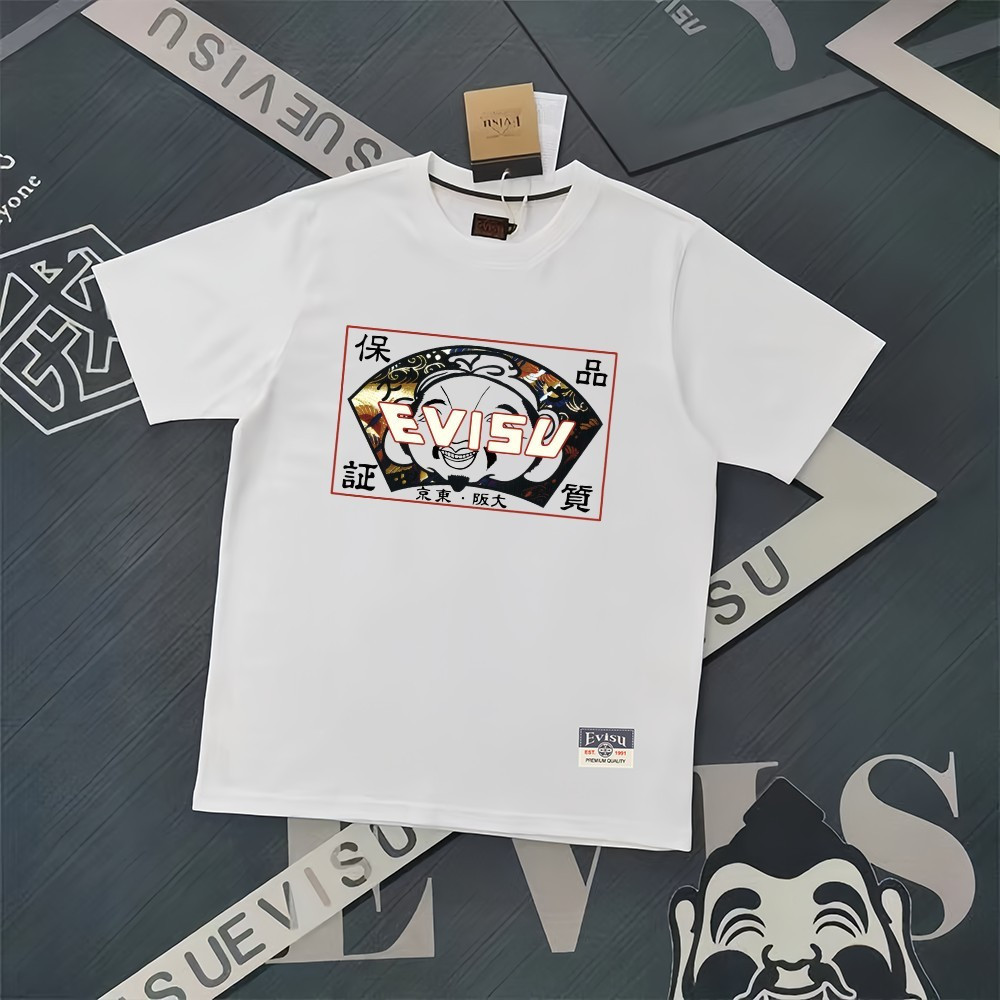 Evisu Áo Thun Ngắn Tay Nam Nữ - Phong Cách Mới 2026