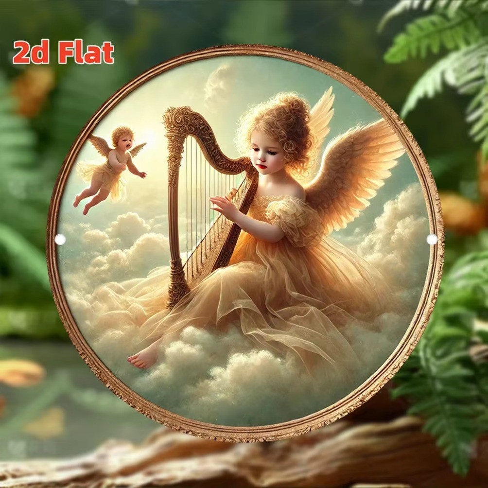 HELLOYOUNG Retro Nghệ thuật treo tường tròn 2D cho nhà để xe quán Bar Cafe Beach House