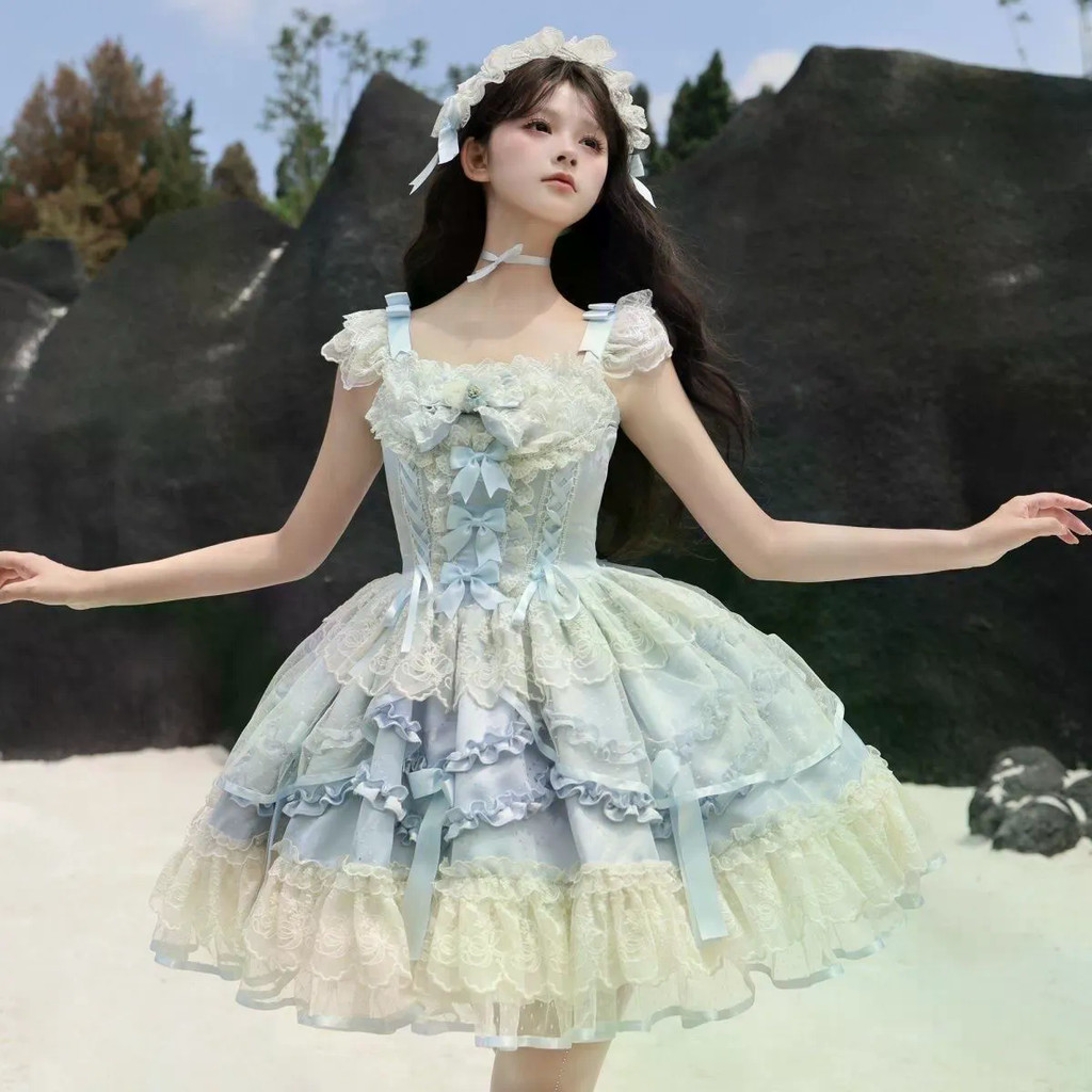 Ｖáy Lolita ballet style với quần yếm JSK
