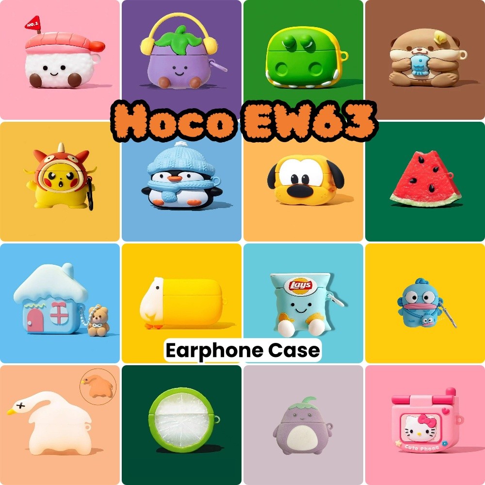 Dành Cho Hoco EW63 Vỏ Silicon Mềm Tai Nghe Cặp Đôi Hoạt Hình Dễ Thương NO.8